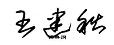 朱錫榮王建秋草書個性簽名怎么寫