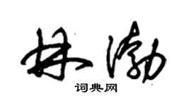 朱錫榮林渤草書個性簽名怎么寫