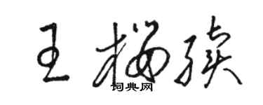 駱恆光王櫻續草書個性簽名怎么寫