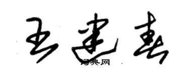 朱錫榮王建春草書個性簽名怎么寫