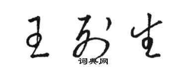 駱恆光王列生草書個性簽名怎么寫