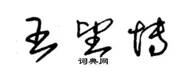 朱錫榮王望博草書個性簽名怎么寫