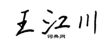 王正良王江川行書個性簽名怎么寫