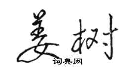 駱恆光姜樹行書個性簽名怎么寫