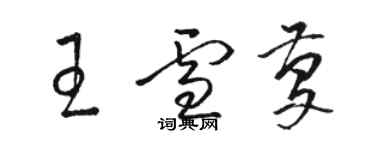 駱恆光王雪慶草書個性簽名怎么寫