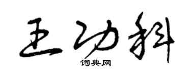 曾慶福王功科草書個性簽名怎么寫