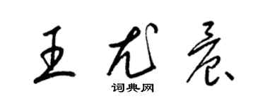 梁錦英王尤晨草書個性簽名怎么寫