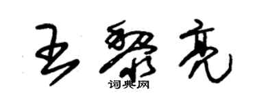 朱錫榮王黎亮草書個性簽名怎么寫