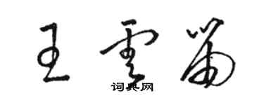 駱恆光王雲笛草書個性簽名怎么寫