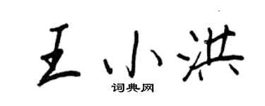王正良王小洪行書個性簽名怎么寫