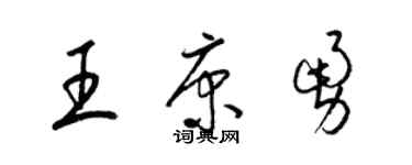 梁錦英王康勇草書個性簽名怎么寫