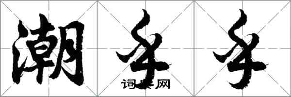 胡問遂潮乎乎行書怎么寫