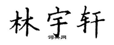 丁謙林宇軒楷書個性簽名怎么寫