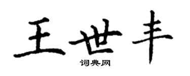 丁謙王世豐楷書個性簽名怎么寫