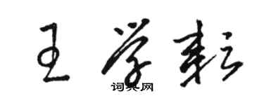 駱恆光王學耘草書個性簽名怎么寫