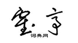 朱錫榮霍亭草書個性簽名怎么寫