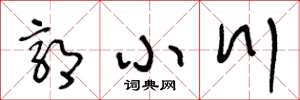 王冬齡郭小川草書怎么寫