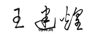 駱恆光王建煌草書個性簽名怎么寫