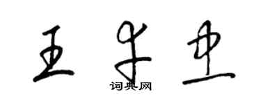 梁錦英王幸忠草書個性簽名怎么寫