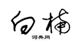 朱錫榮向楠草書個性簽名怎么寫