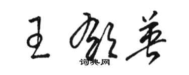 駱恆光王郁英草書個性簽名怎么寫