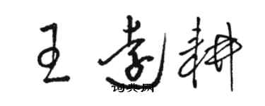 駱恆光王遠耕草書個性簽名怎么寫