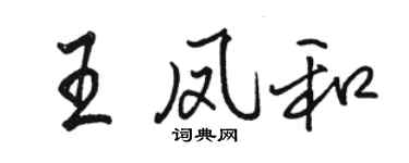 駱恆光王鳳和行書個性簽名怎么寫