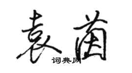 駱恆光袁茵行書個性簽名怎么寫