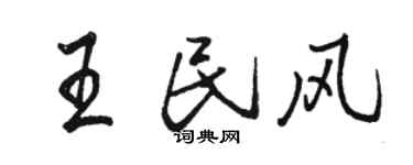 駱恆光王民風行書個性簽名怎么寫
