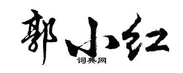 胡問遂郭小紅行書個性簽名怎么寫