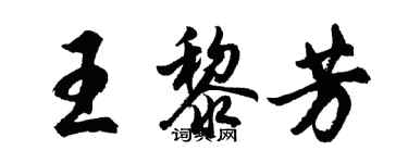 胡問遂王黎芳行書個性簽名怎么寫