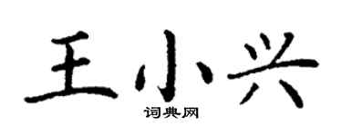 丁謙王小興楷書個性簽名怎么寫