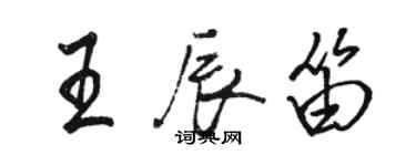 駱恆光王辰笛行書個性簽名怎么寫