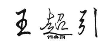 駱恆光王超引行書個性簽名怎么寫