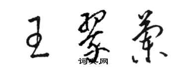 駱恆光王翠蘭草書個性簽名怎么寫