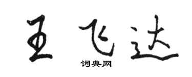 駱恆光王飛達行書個性簽名怎么寫