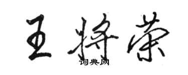 駱恆光王將榮行書個性簽名怎么寫