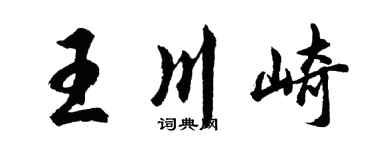 胡問遂王川崎行書個性簽名怎么寫