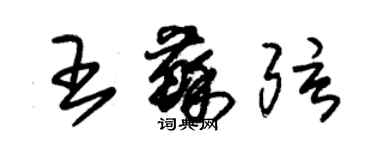 朱錫榮王蘇弦草書個性簽名怎么寫