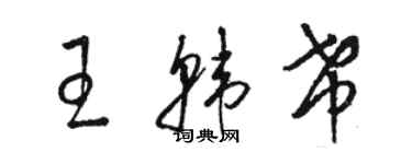 駱恆光王韓希草書個性簽名怎么寫