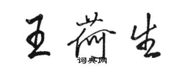 駱恆光王荷生行書個性簽名怎么寫