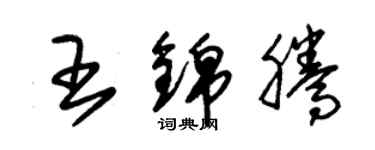 朱錫榮王錦騰草書個性簽名怎么寫