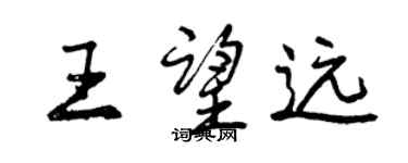 曾慶福王望遠行書個性簽名怎么寫