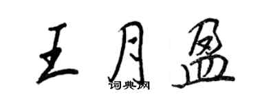 王正良王月盈行書個性簽名怎么寫