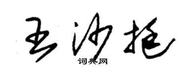 朱錫榮王沙挺草書個性簽名怎么寫