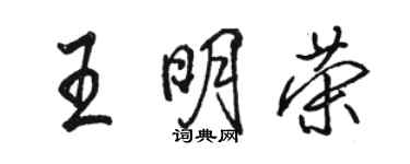 駱恆光王明榮行書個性簽名怎么寫