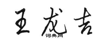 駱恆光王龍吉行書個性簽名怎么寫