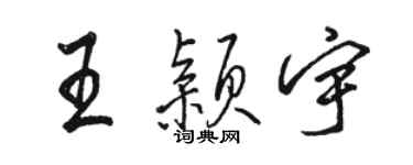 駱恆光王穎宇行書個性簽名怎么寫