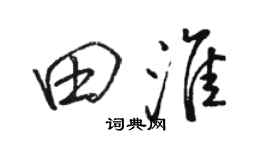 駱恆光田淮行書個性簽名怎么寫
