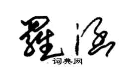 朱錫榮羅涵草書個性簽名怎么寫